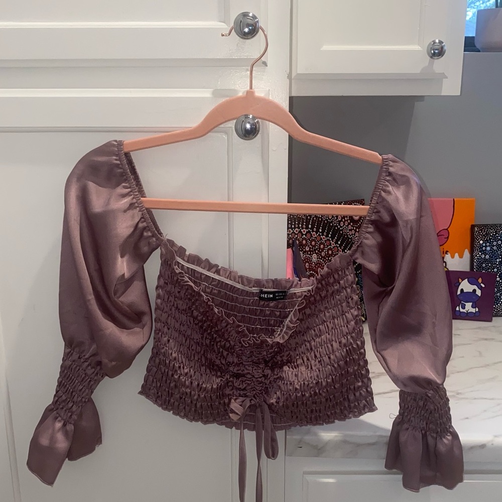 Purple Satin Top! :)